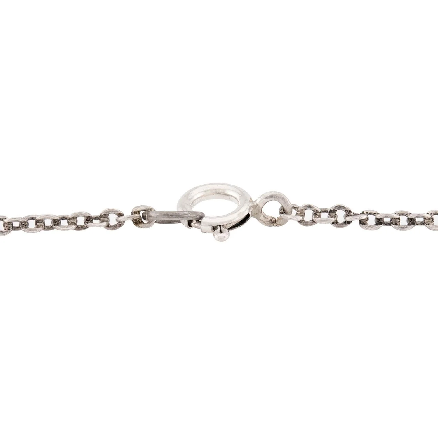Art Deco Sterling Silver Rock Quartz Crystal Disc Festoon Necklace - Image 4
