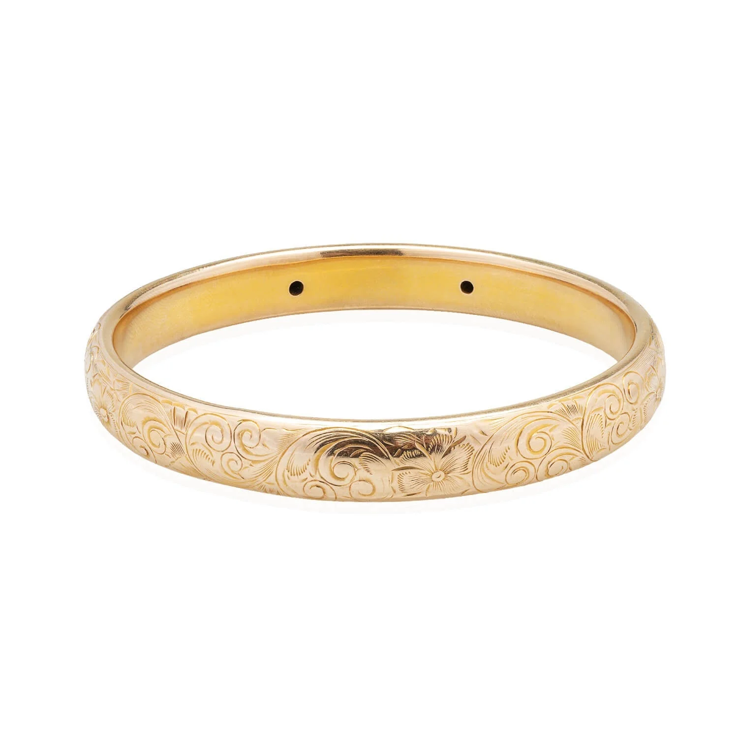 Art Nouveau 14kt Boulder Opal + Diamond Bangle Bracelet - Image 4