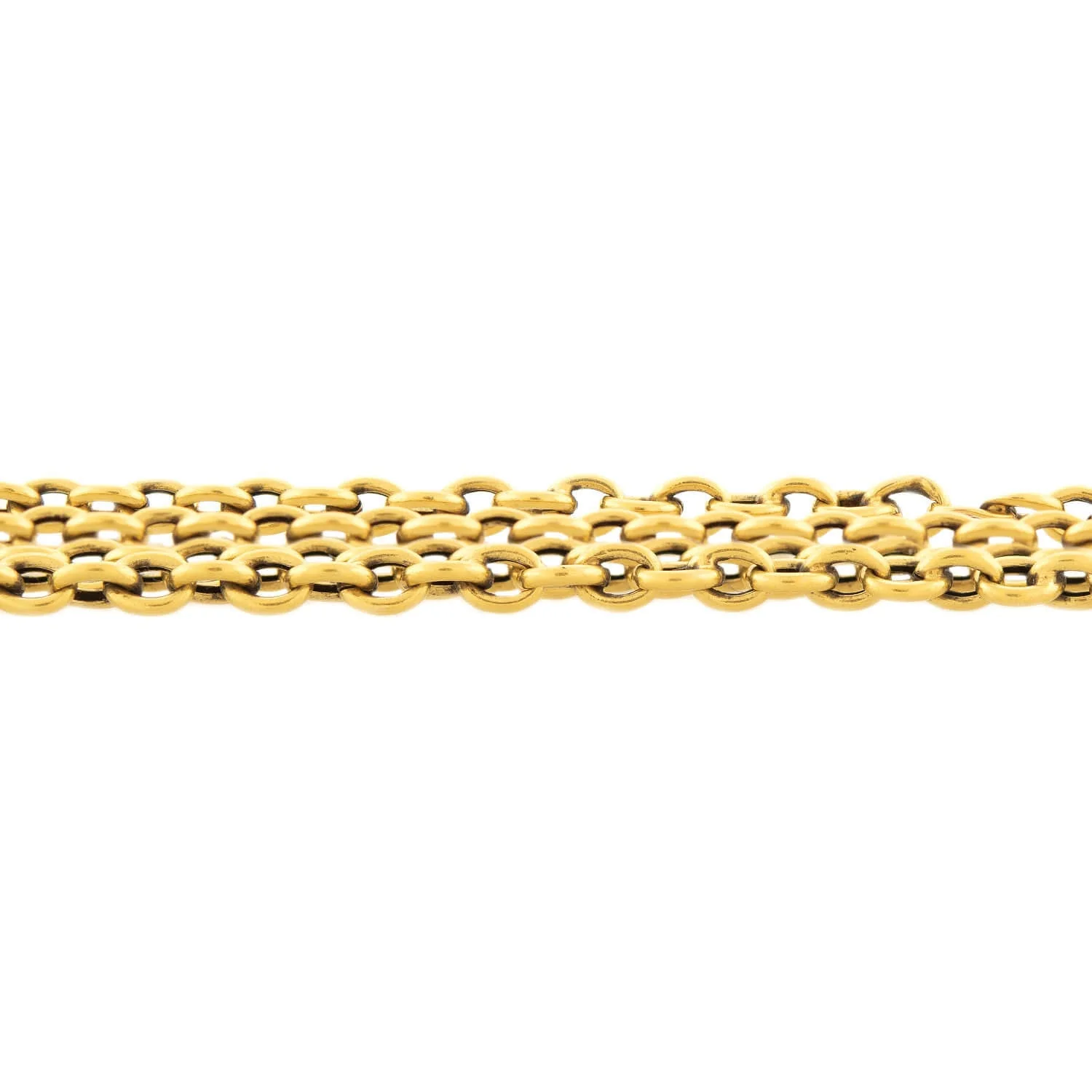 Art Nouveau 18k Gold Cable Chain 62" - Image 2