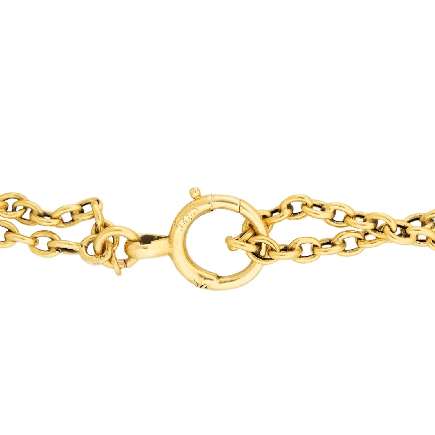 Art Nouveau 18k Gold Cable Chain 62" - Image 5