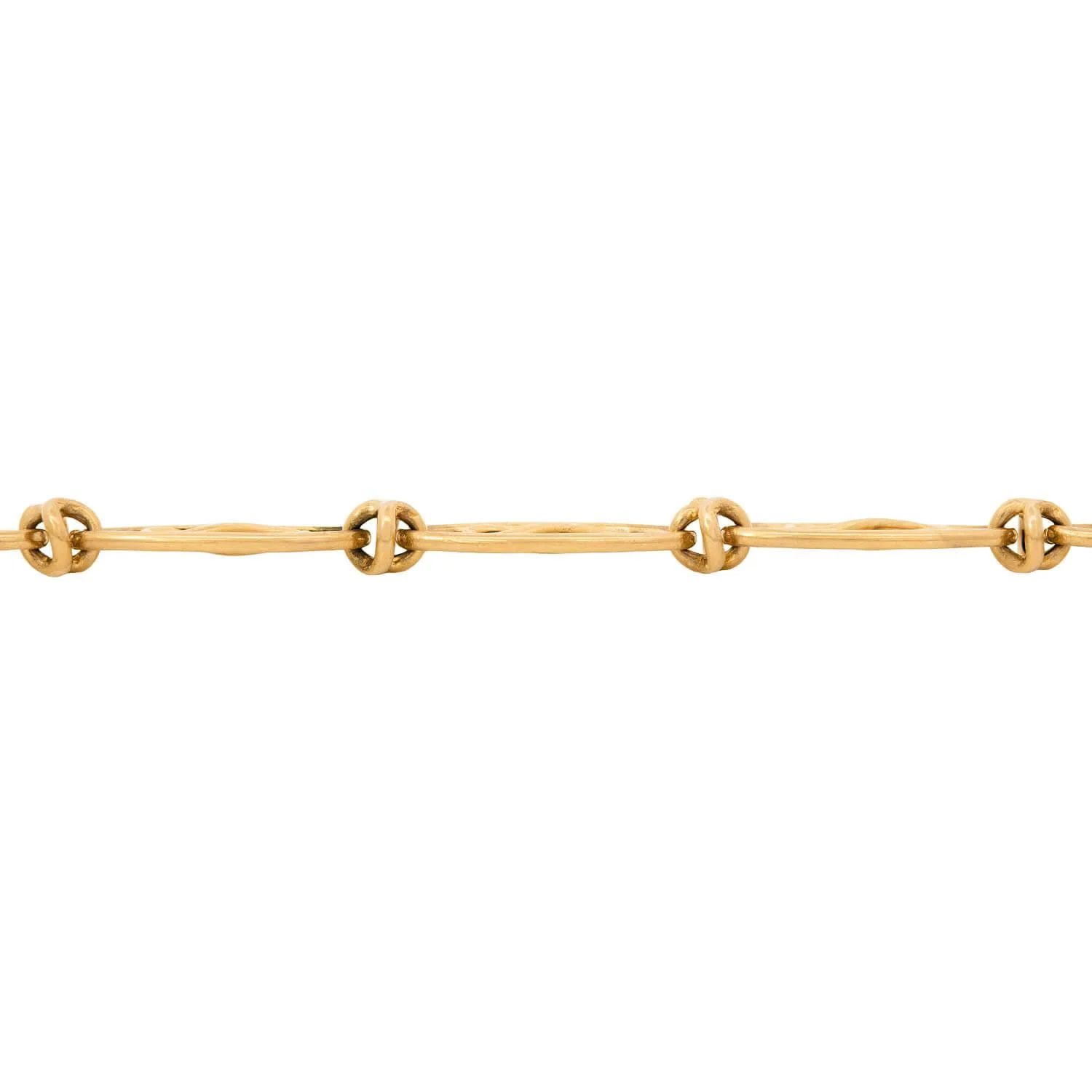 Art Nouveau French 18k Eternity Link Necklace - Image 3