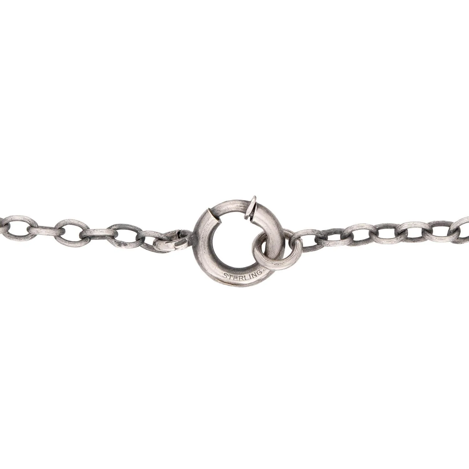 Art Nouveau Sterling Silver Moonstone Link Necklace 36" - Image 3