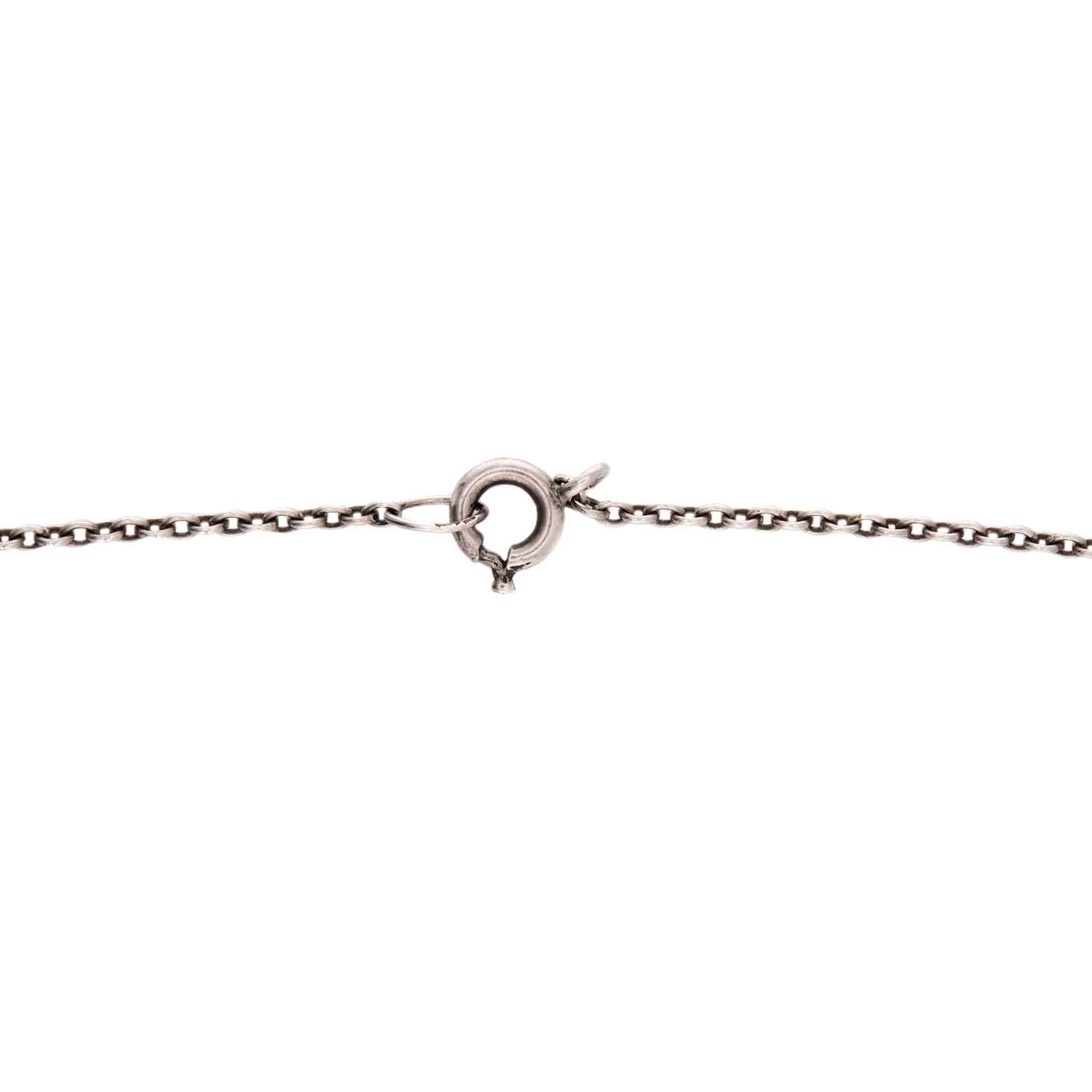 Art Nouveau Sterling Silver Paste and Pearl Lavalier Necklace - Image 5