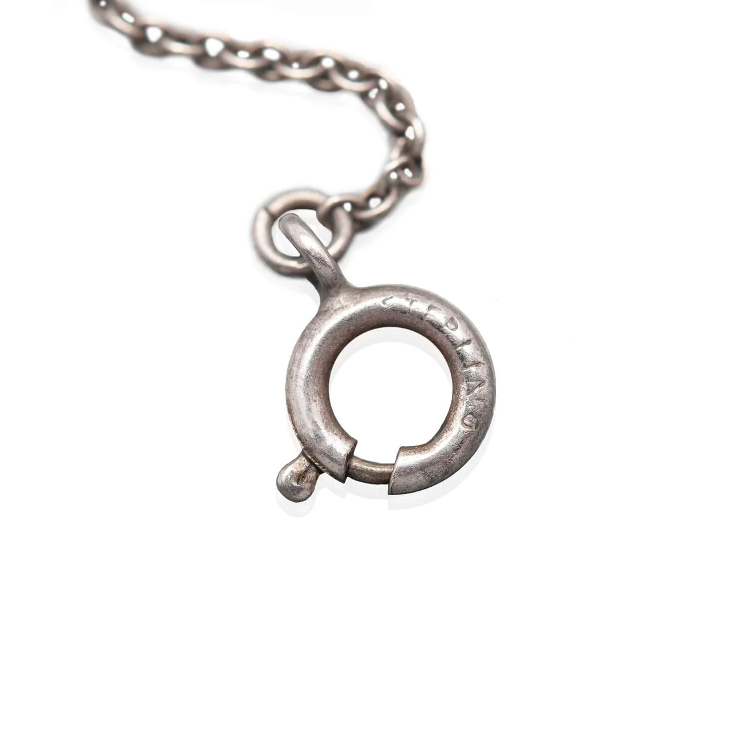 Arts & Crafts Sterling Moonstone Zircon Festoon Necklace - Image 6