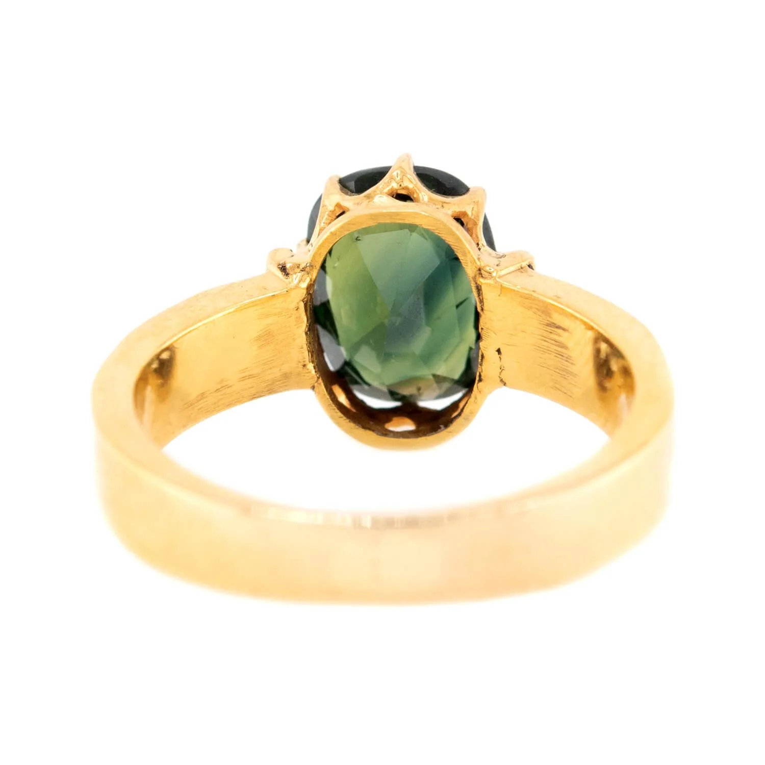 BAUM & OPPENHEIM Victorian 14k Sapphire & Enamel Ring - Image 5