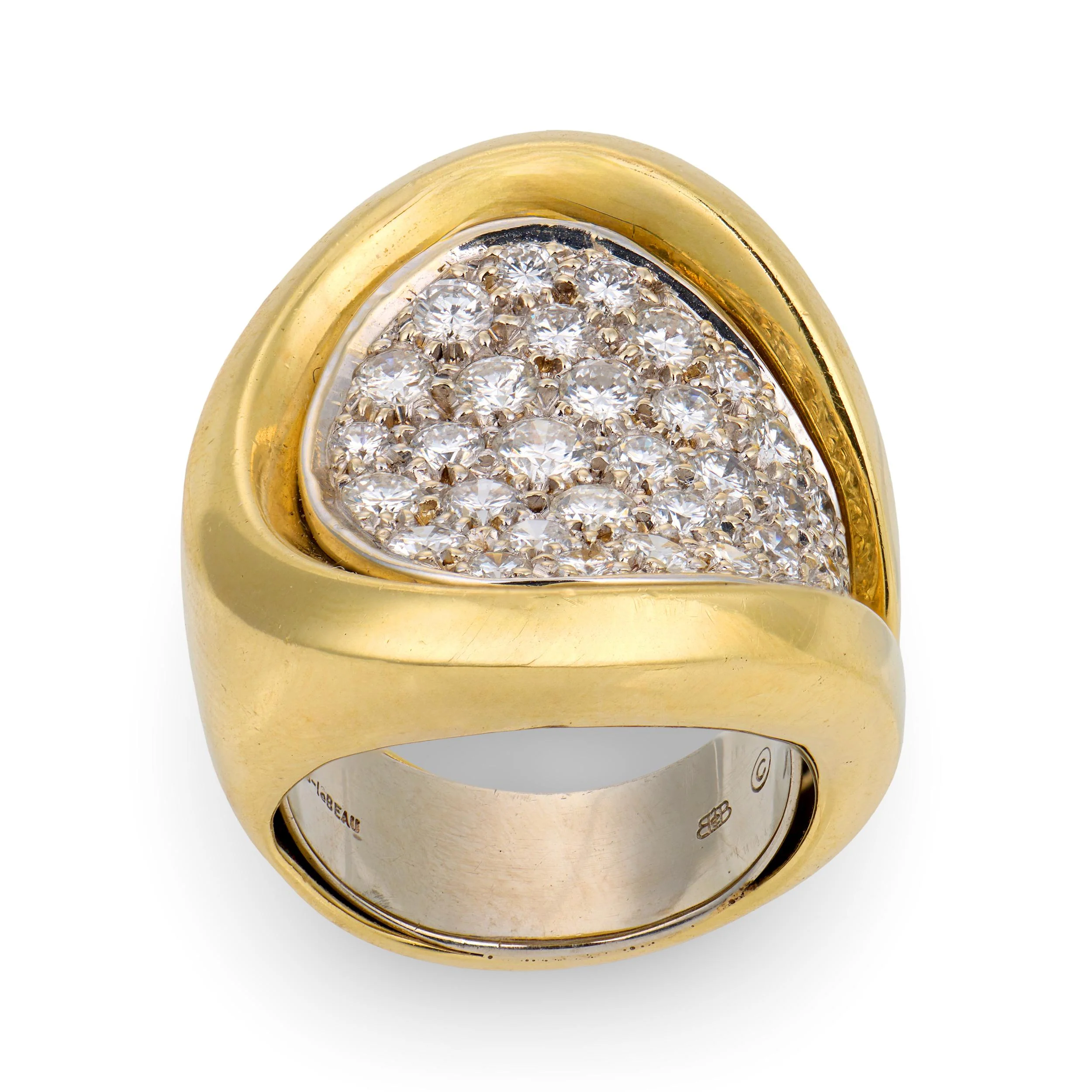 BORIS LEBEAU Estate 18k Diamond Statement Ring - Image 4