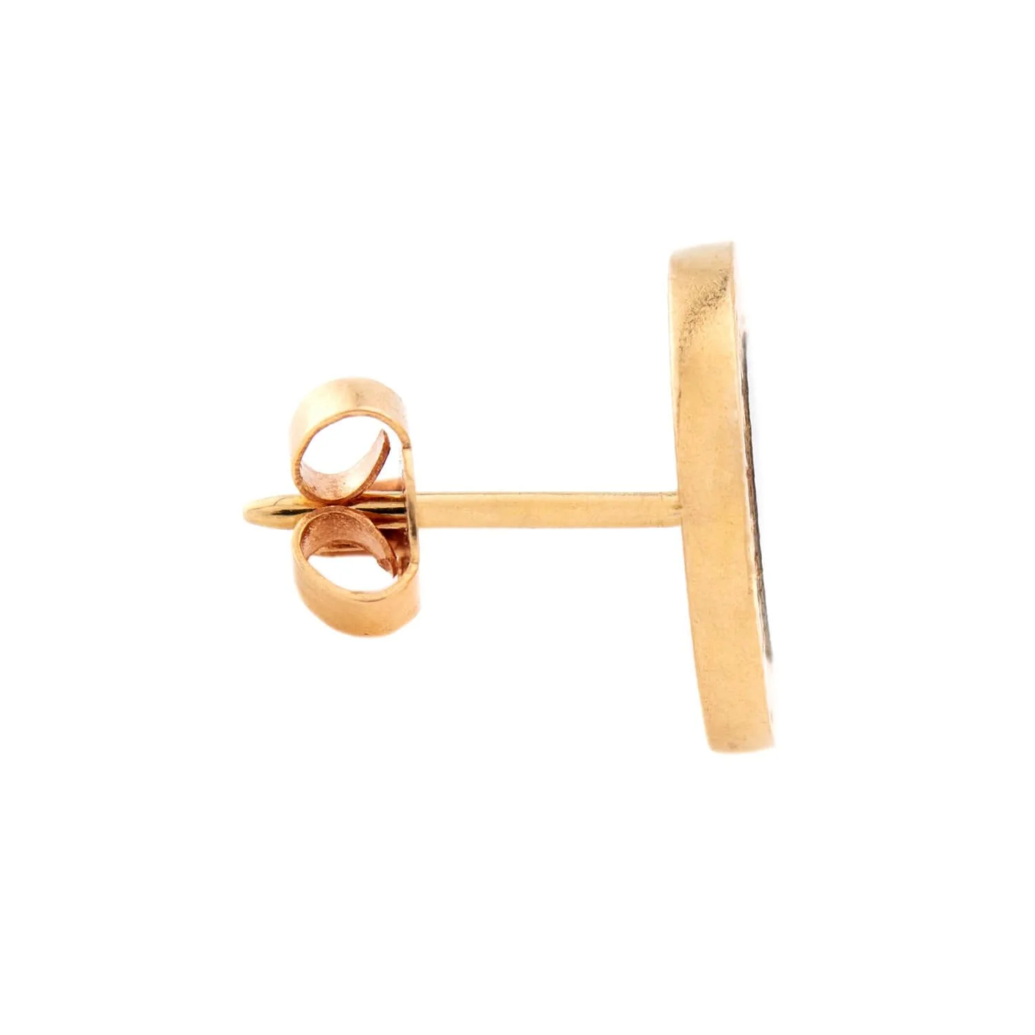 BVLGARI Vintage 18k Onyx Stud Earrings - Image 2