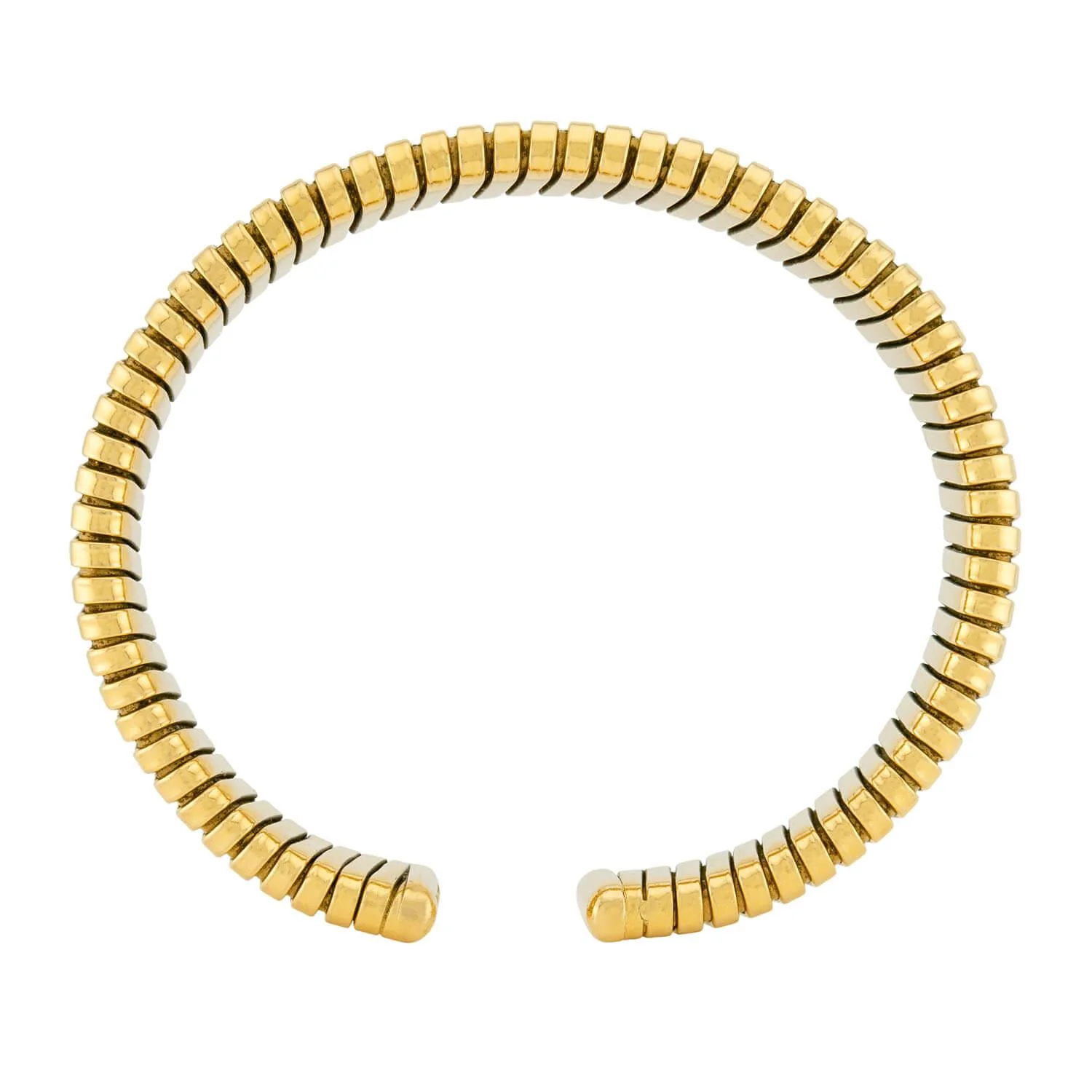 CARLO WEINGRILL Estate 18k Gooseneck Cuff Bracelet - Image 2