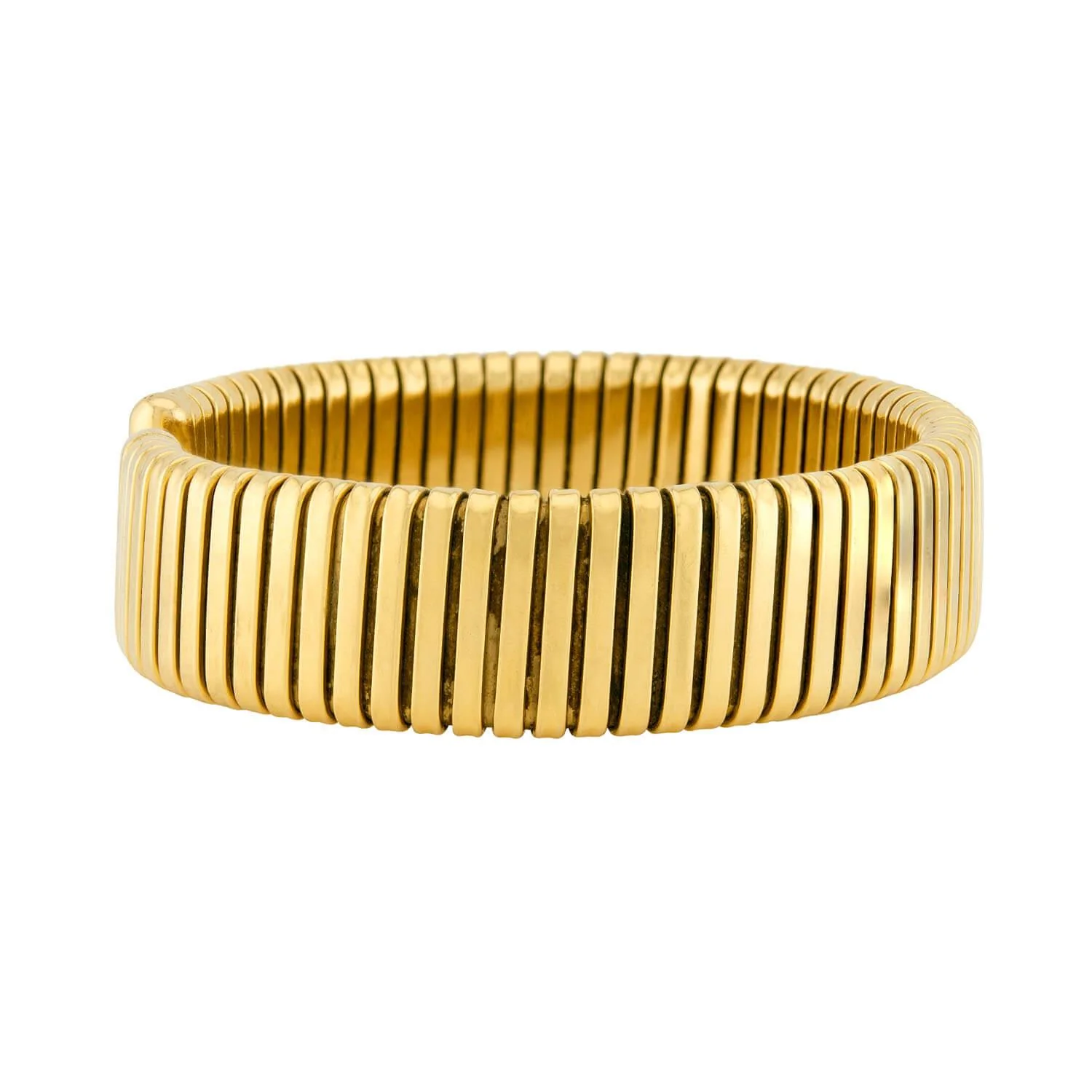 CARLO WEINGRILL Estate 18k Gooseneck Cuff Bracelet - Image 3
