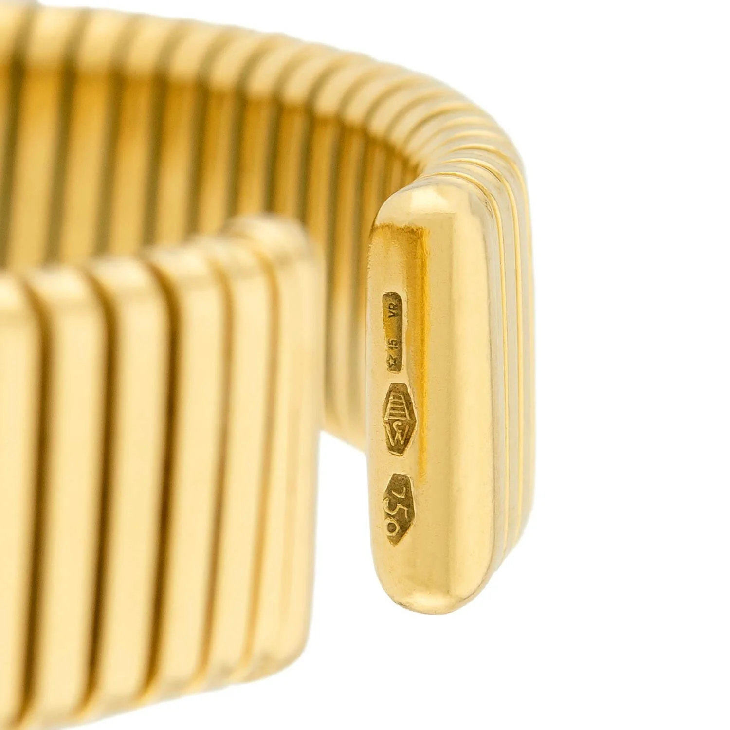 CARLO WEINGRILL Estate 18k Gooseneck Cuff Bracelet - Image 5