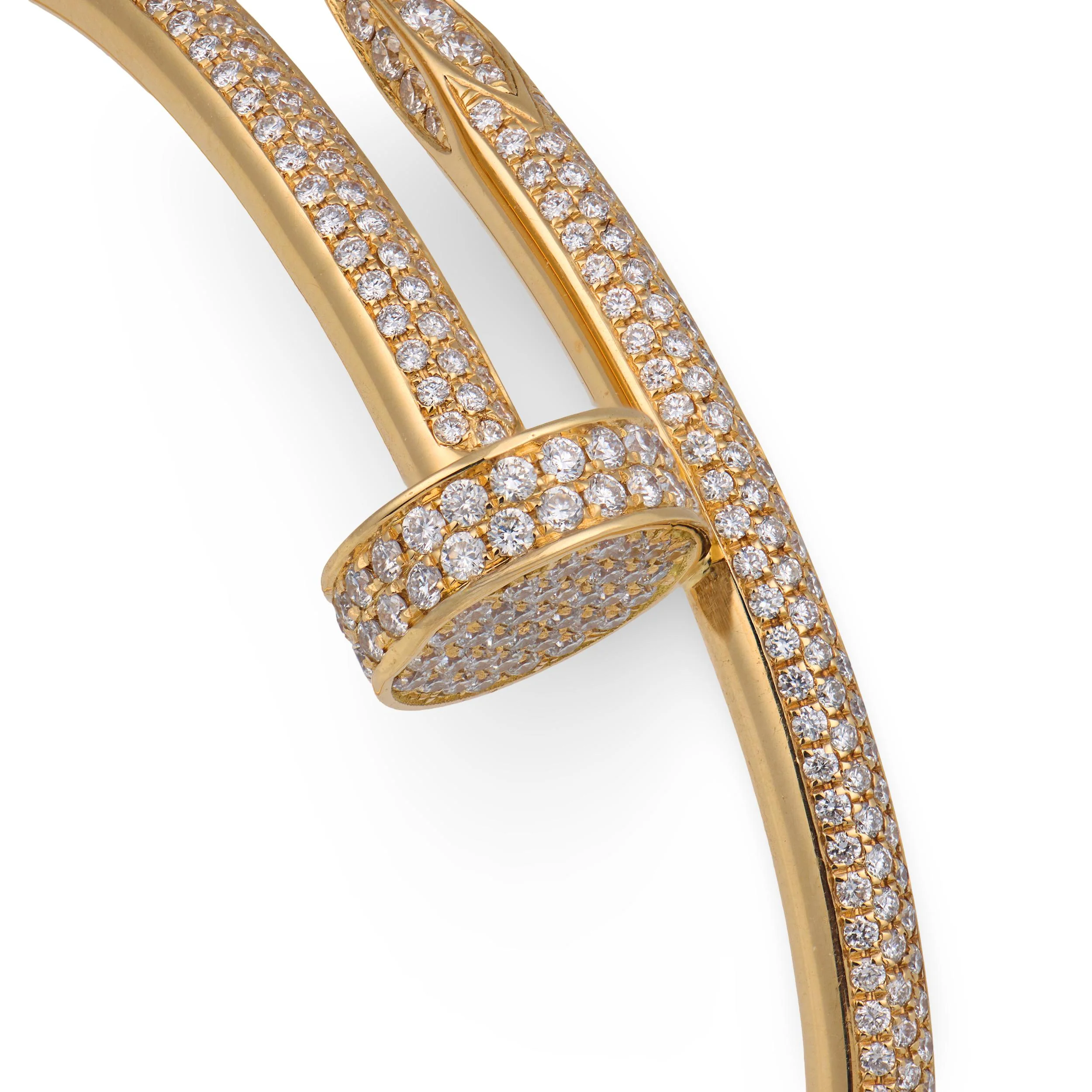 CARTIER Estate 18k Diamond Juste Un Clou Bracelet - Image 2