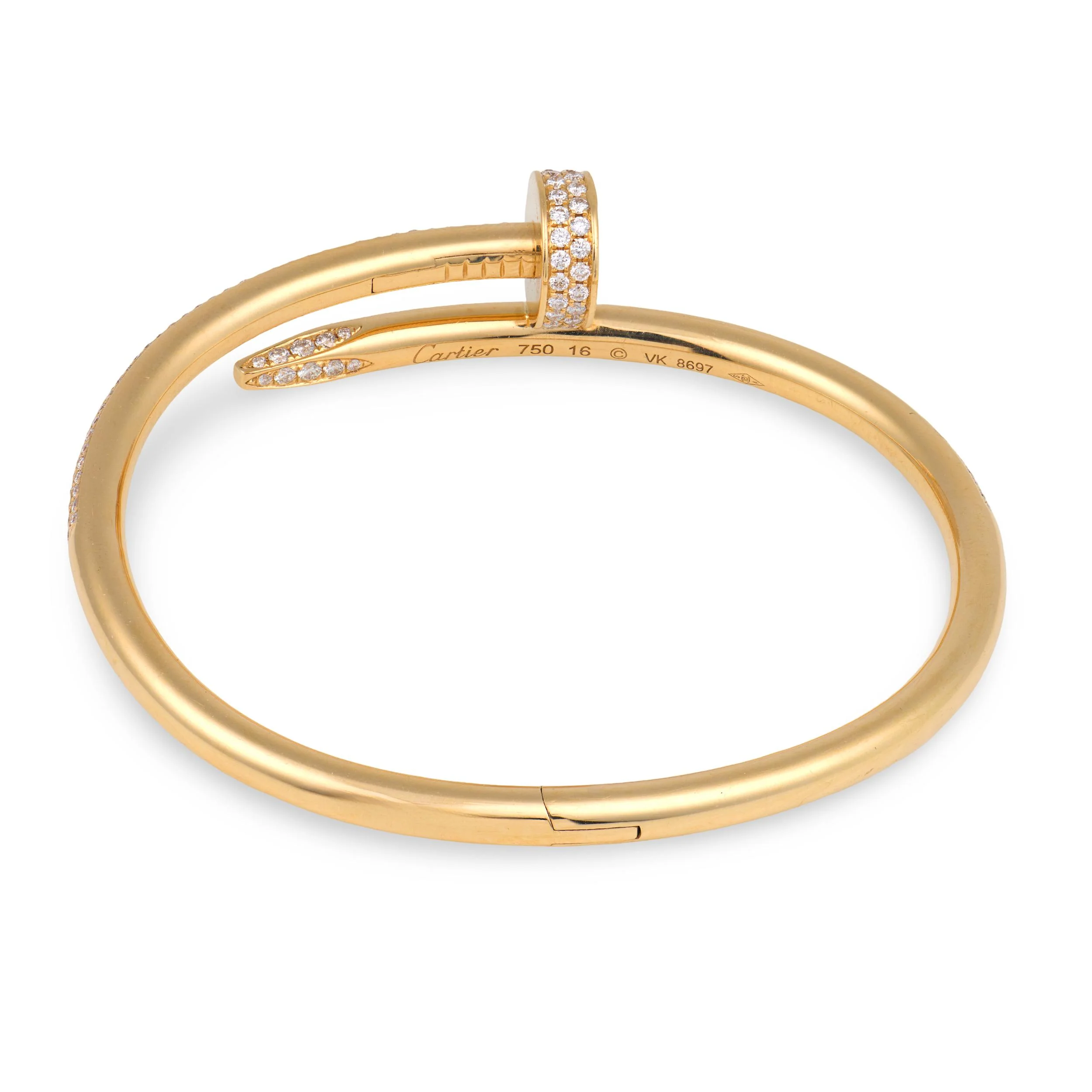 CARTIER Estate 18k Diamond Juste Un Clou Bracelet - Image 4