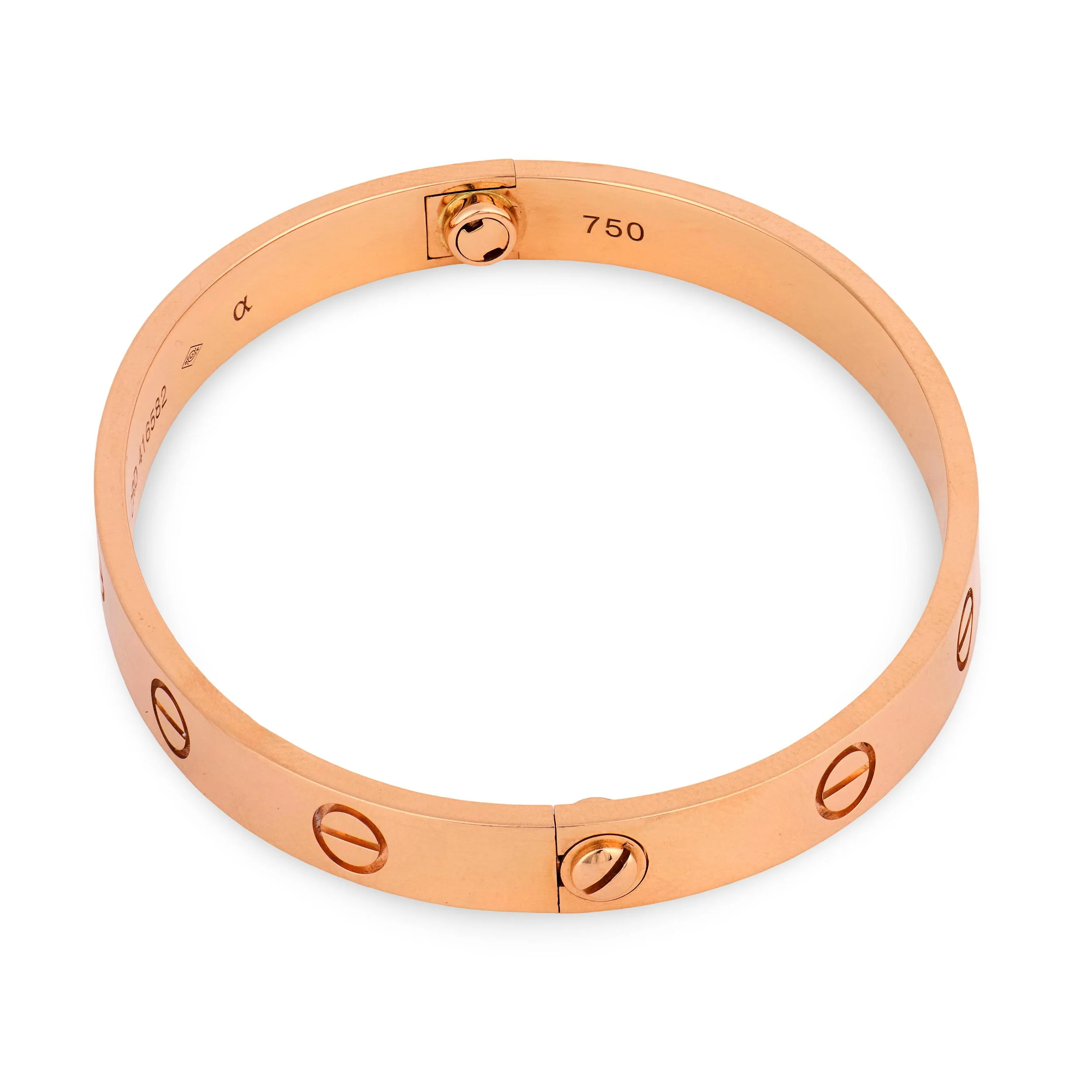 CARTIER Estate 18k Love Bracelet - Image 3
