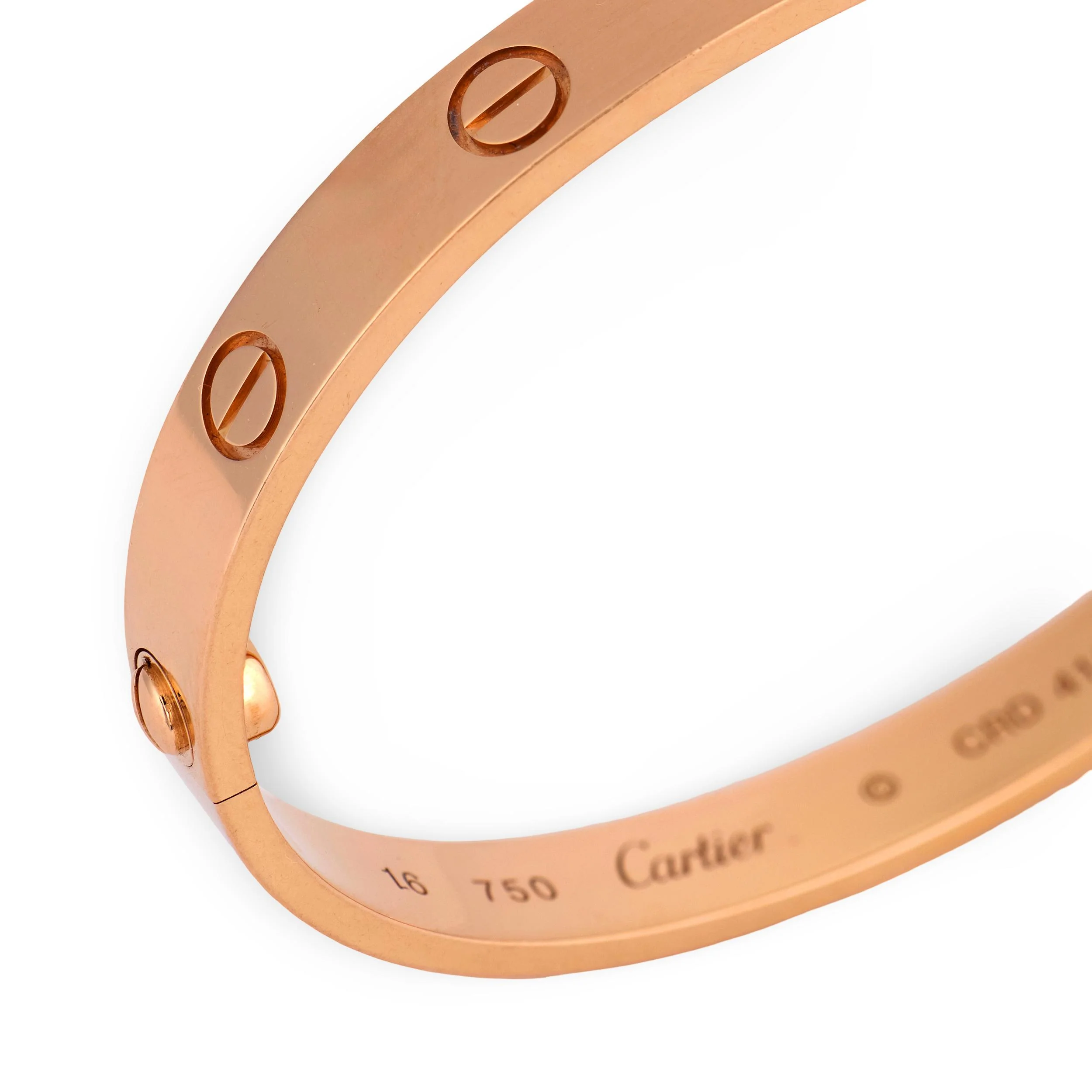 CARTIER Estate 18k Love Bracelet - Image 4