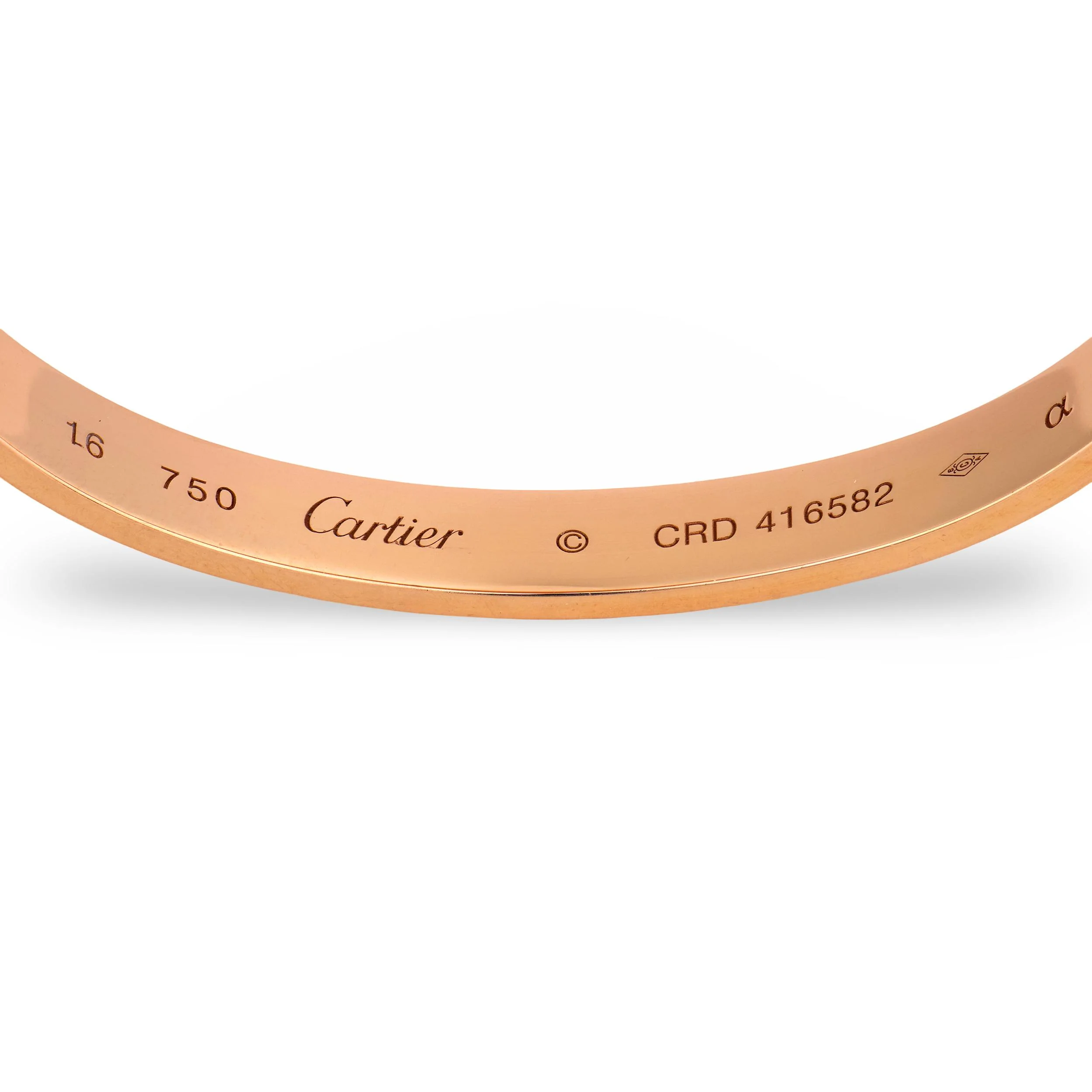 CARTIER Estate 18k Love Bracelet - Image 5