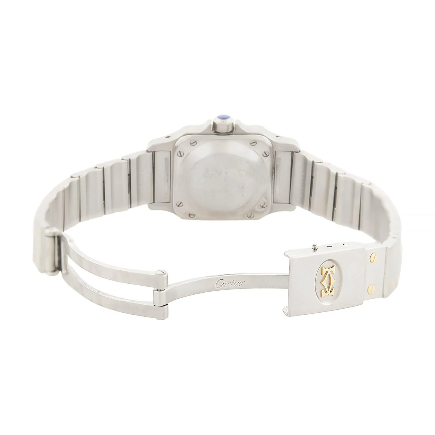CARTIER  Estate 18k/Stainless Steel Santos Two-Tone Ladies Watch - Image 7