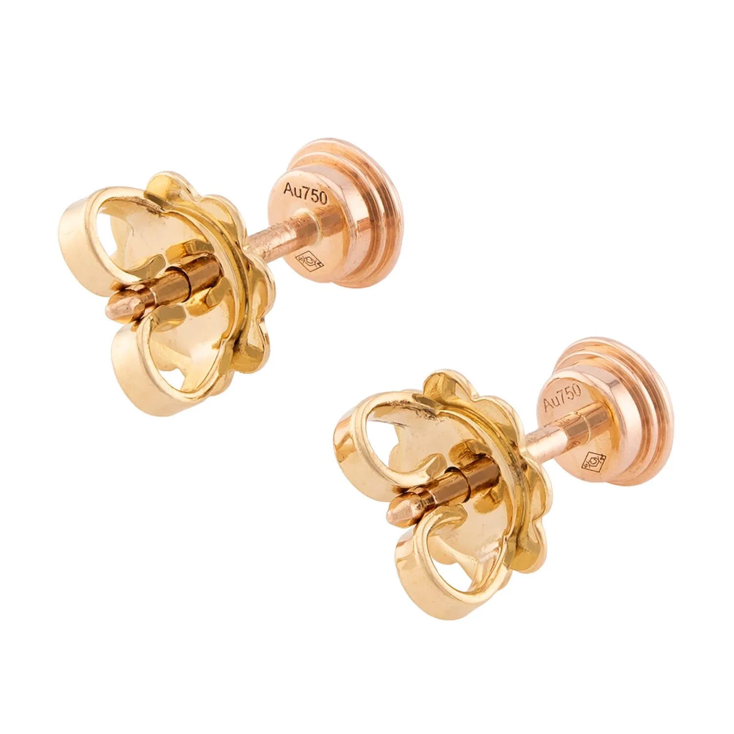 CARTIER Estate French 18k Sapphire Stud Earrings - Image 4