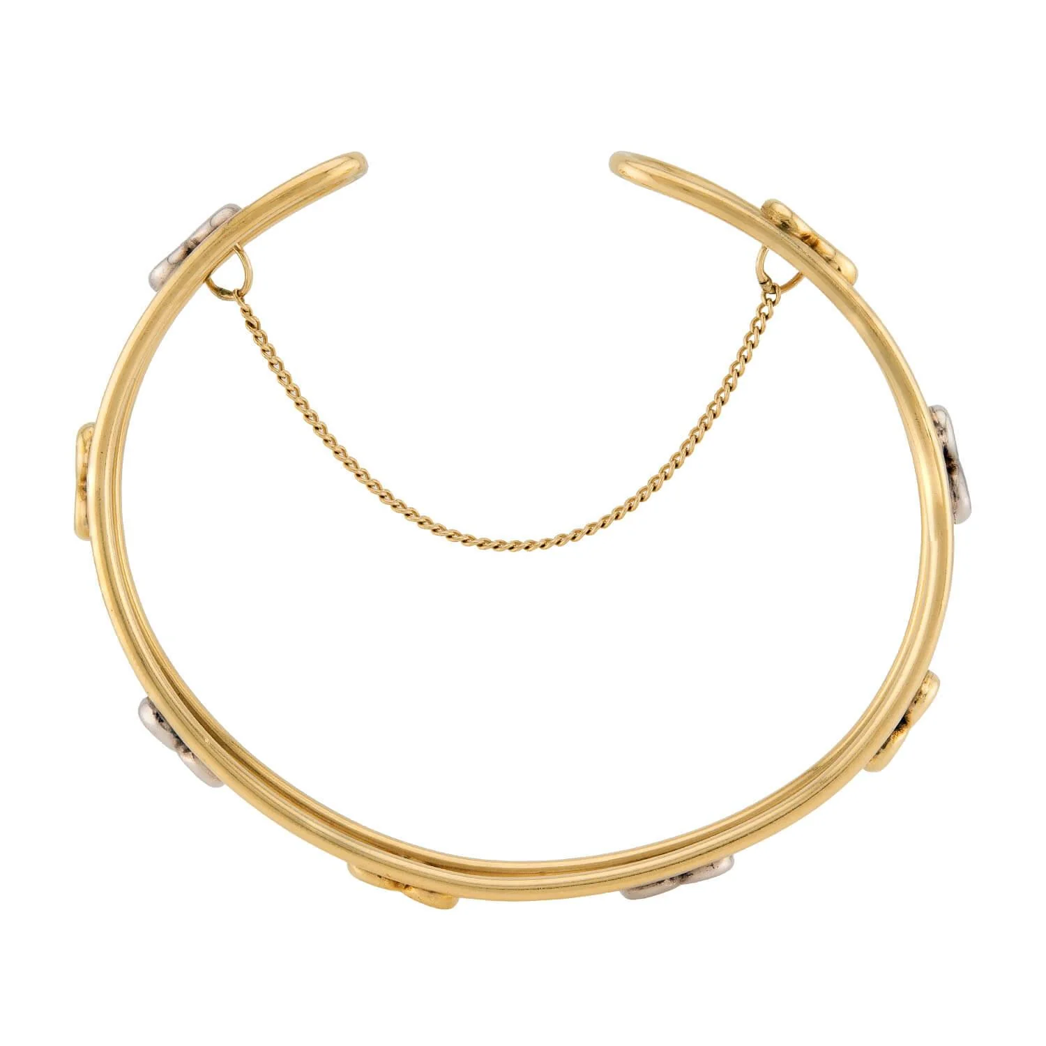 CARTIER Vintage 18k Heart-Motif Cuff Bracelet - Image 3