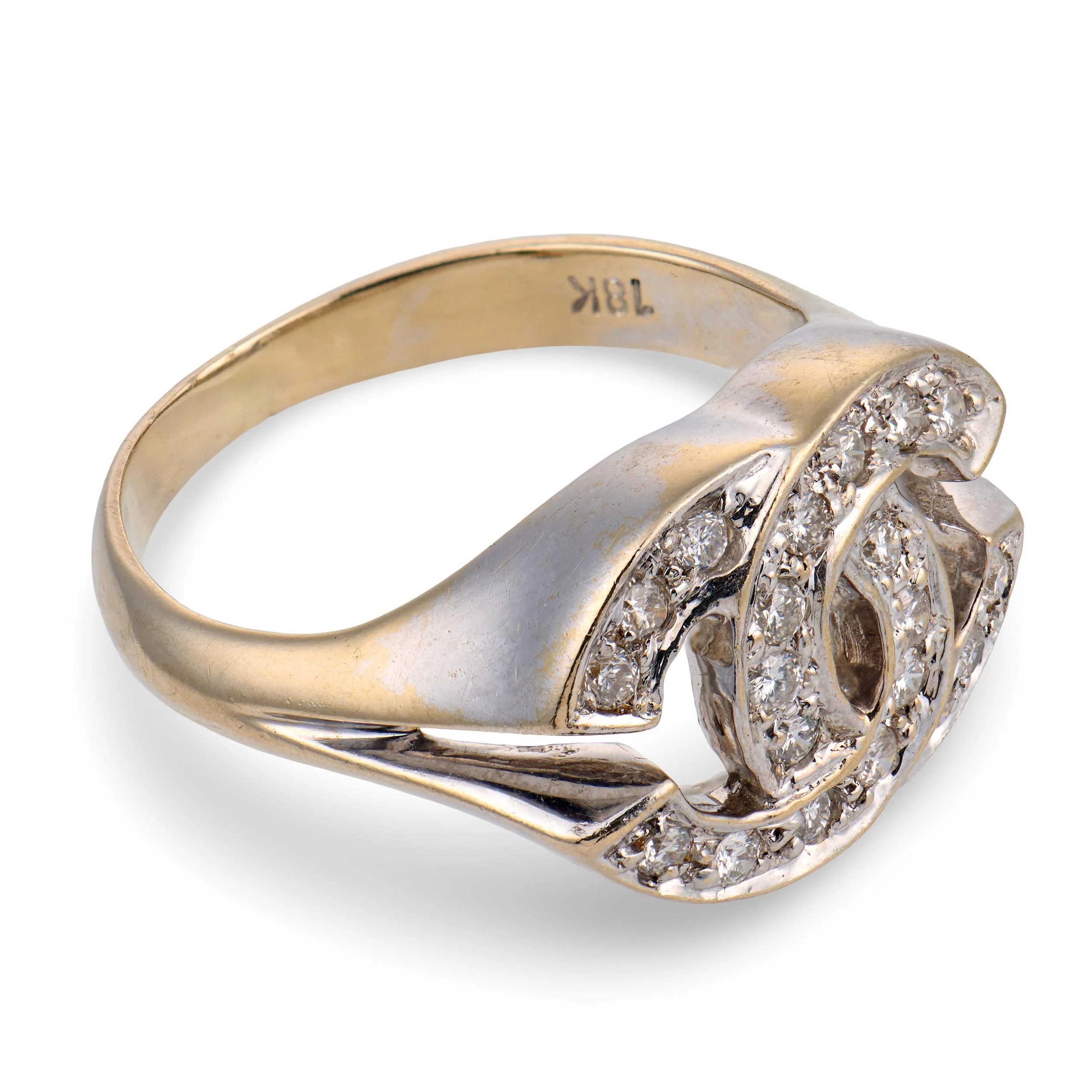 CHANEL Estate 18k Diamond Ring - Image 3