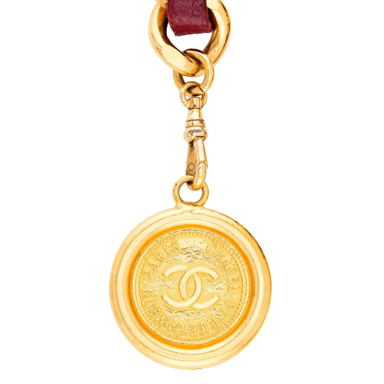 CHANEL Estate Gold Plate, Sterling Silver, Leather Belt - Image 3