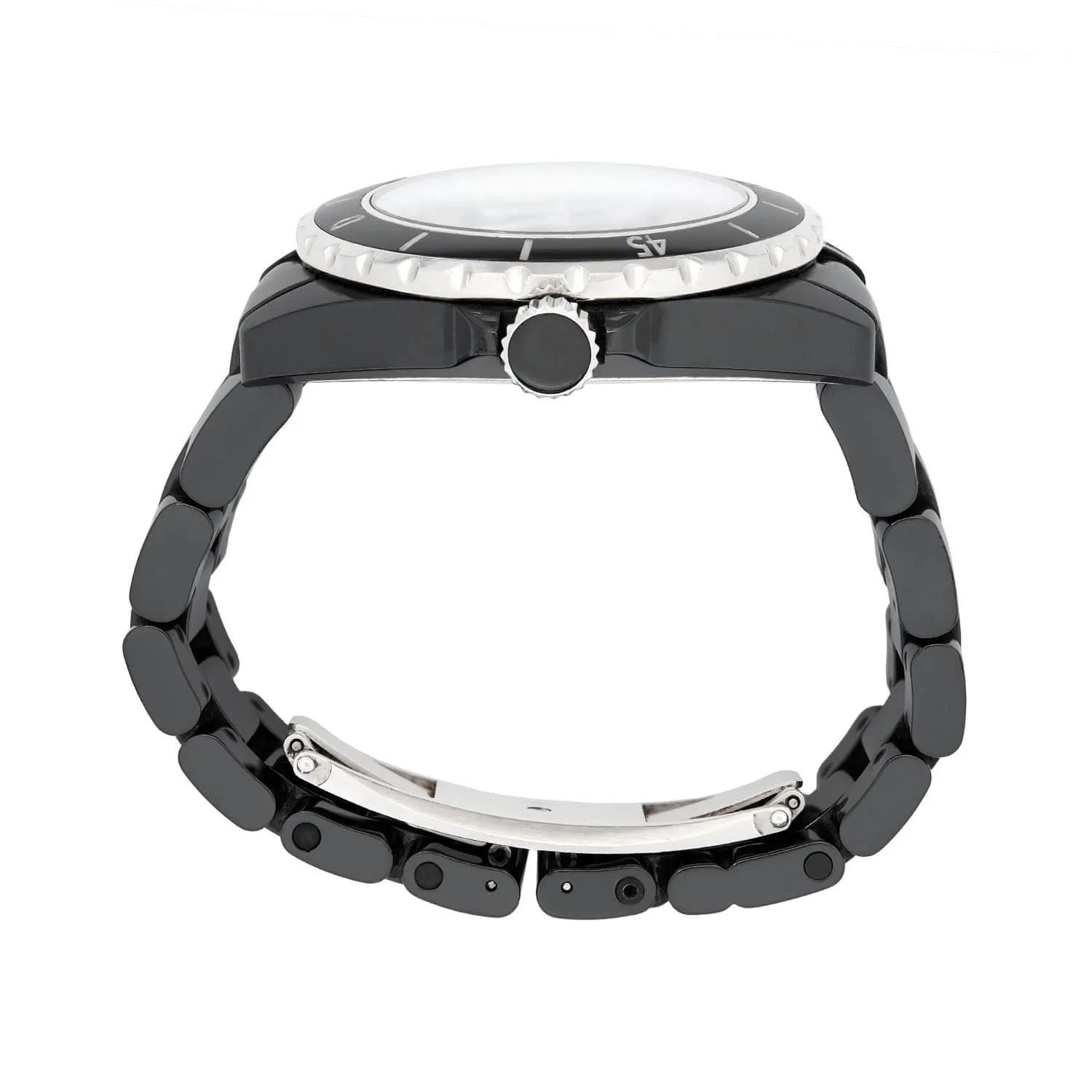 CHANEL Estate Stainless Steel Black Ceramic J12 Woman's Watch - Image 3