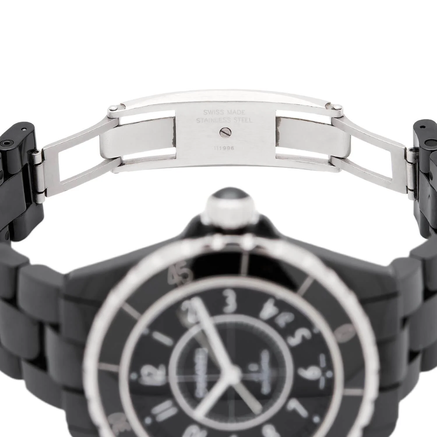 CHANEL Estate Stainless Steel Black Ceramic J12 Woman's Watch - Image 5