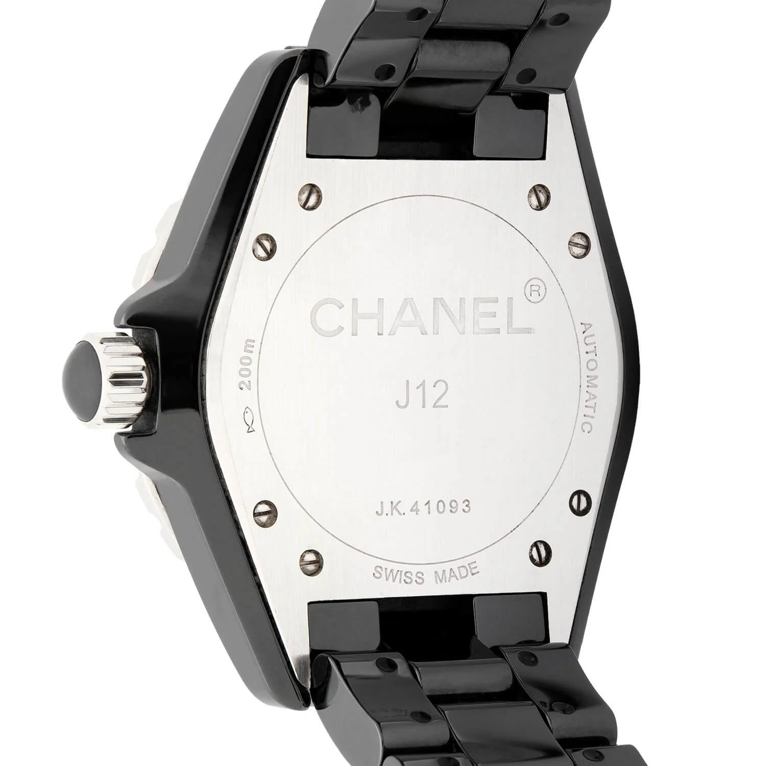 CHANEL Estate Stainless Steel Black Ceramic J12 Woman's Watch - Image 6