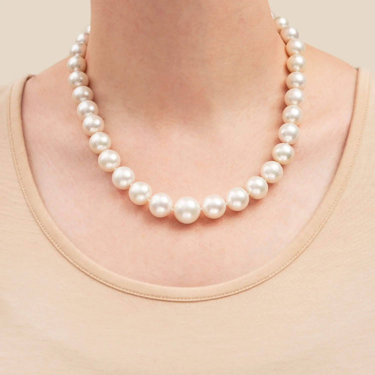 Edwardian South Sea Pearl Necklace with Diamond + Ruby Clasp - Image 6