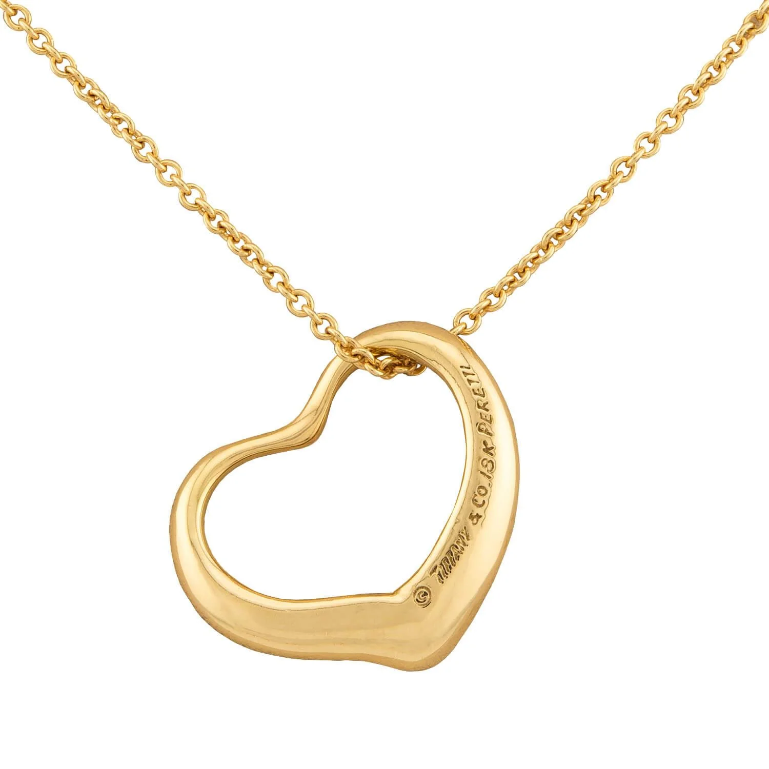 ELSA PERETTI FOR TIFFANY & CO. 18k Open Heart Pendant Necklace - Image 4