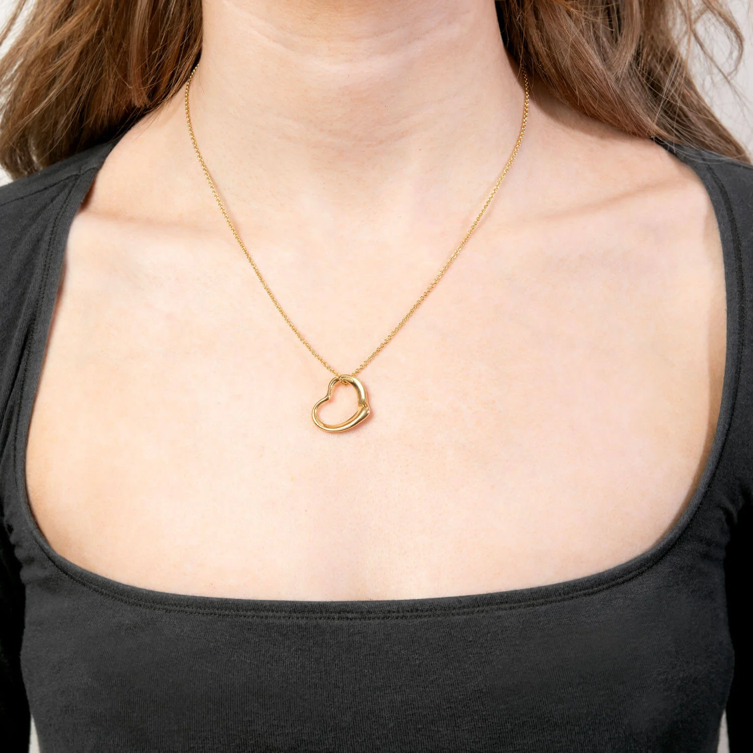 ELSA PERETTI FOR TIFFANY & CO. 18k Open Heart Pendant Necklace - Image 6