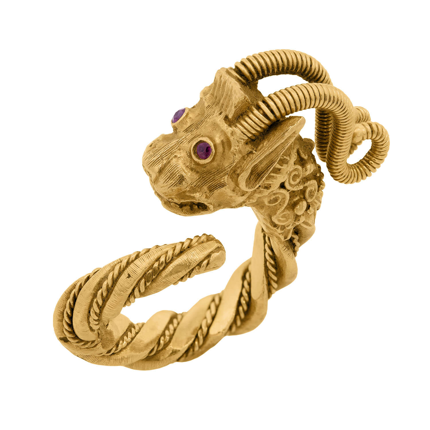 LALAoUNIS Estate 18k Ruby Dragon Ring - Image 2