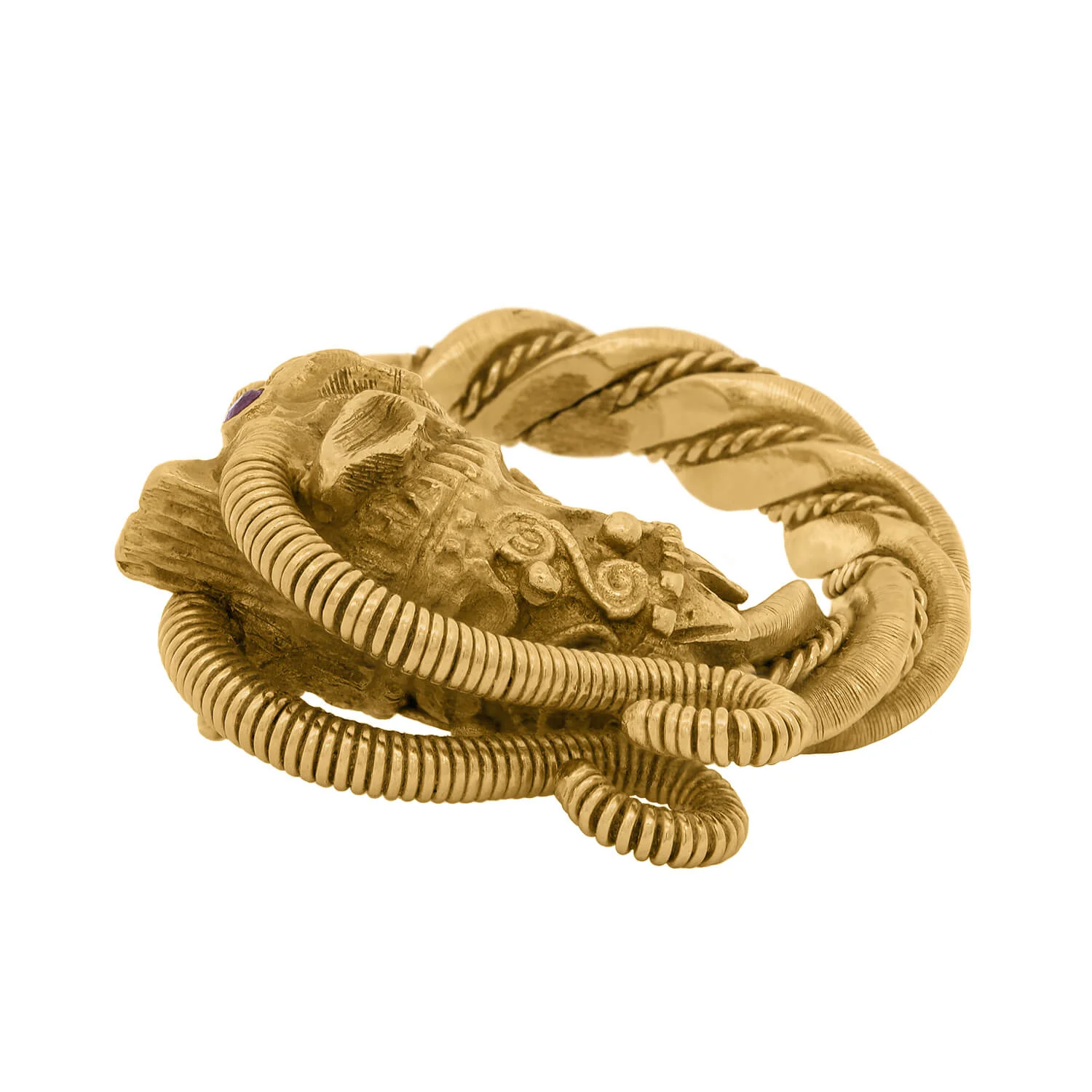 LALAoUNIS Estate 18k Ruby Dragon Ring - Image 5