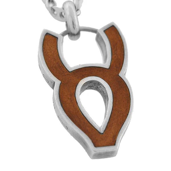 GUCCI Estate Sterling & Enameled Taurus Zodiac Necklace - Image 3