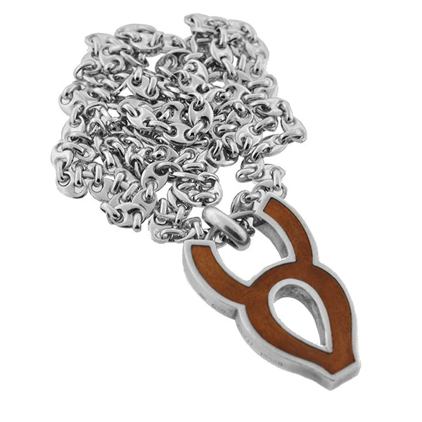 GUCCI Estate Sterling & Enameled Taurus Zodiac Necklace - Image 6