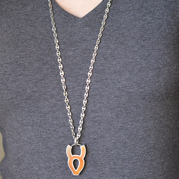 GUCCI Estate Sterling & Enameled Taurus Zodiac Necklace - Image 8