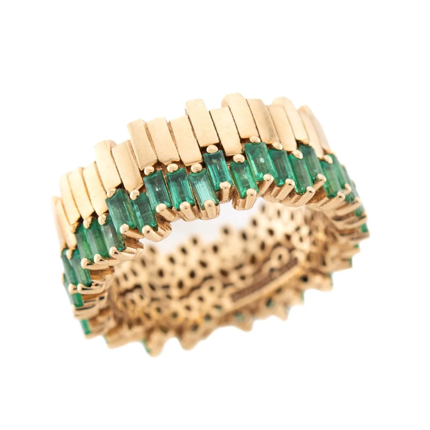 SUZANNE KALAN 18k Emerald Baguette Band