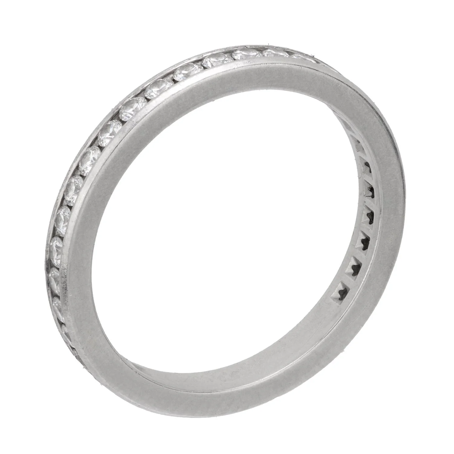 TIFFANY & CO. Estate Platinum Diamond Eternity Band - Image 3