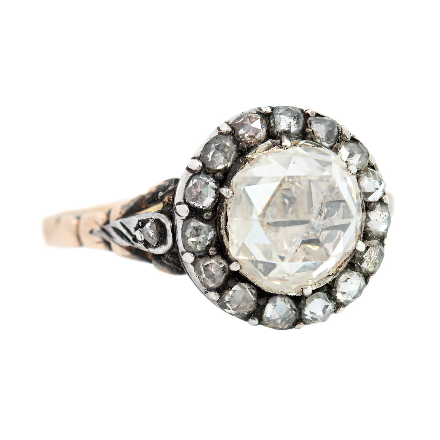 Victorian 14k Diamond Halo Engagement Ring 2.15ct - Image 2