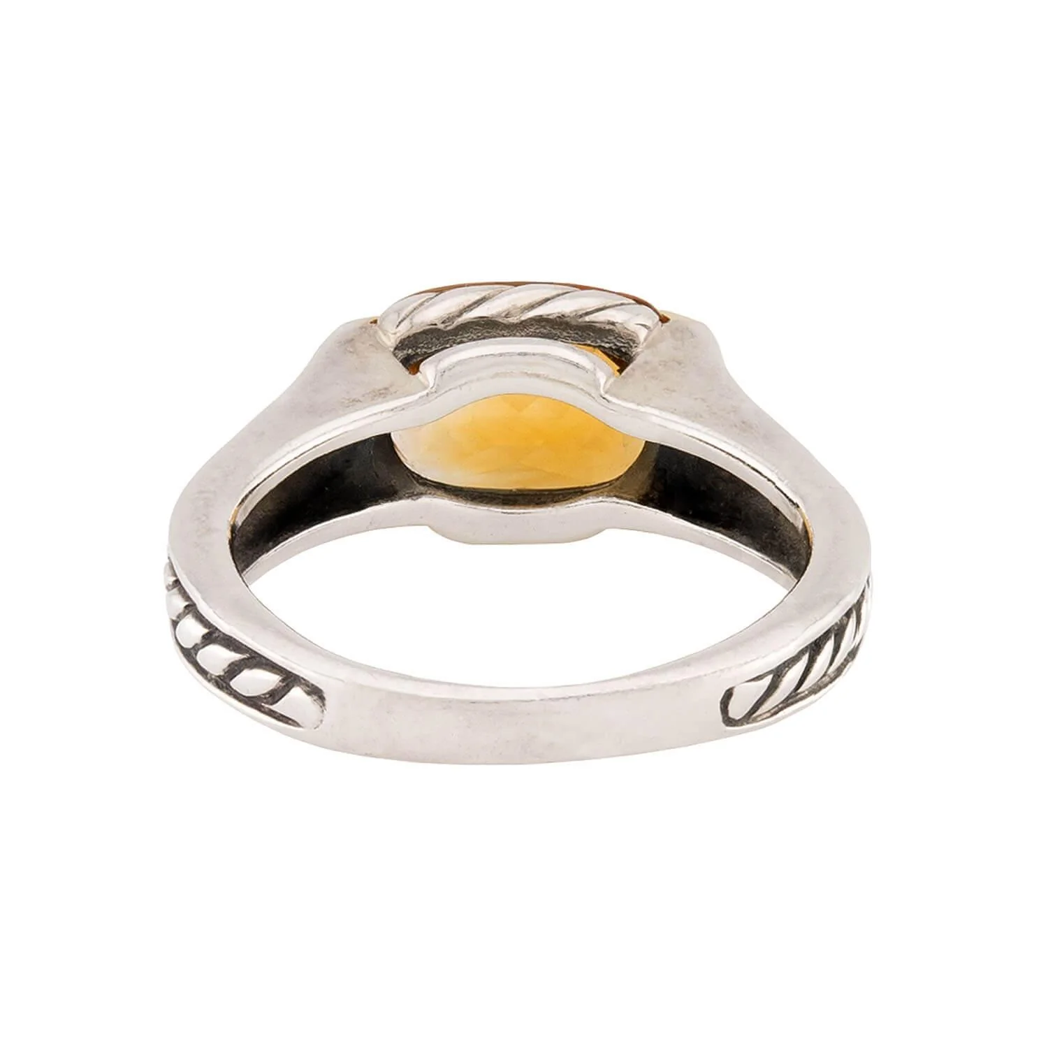 DAVID YURMAN Estate Sterling Silver/18k Citrine Ring - Image 5