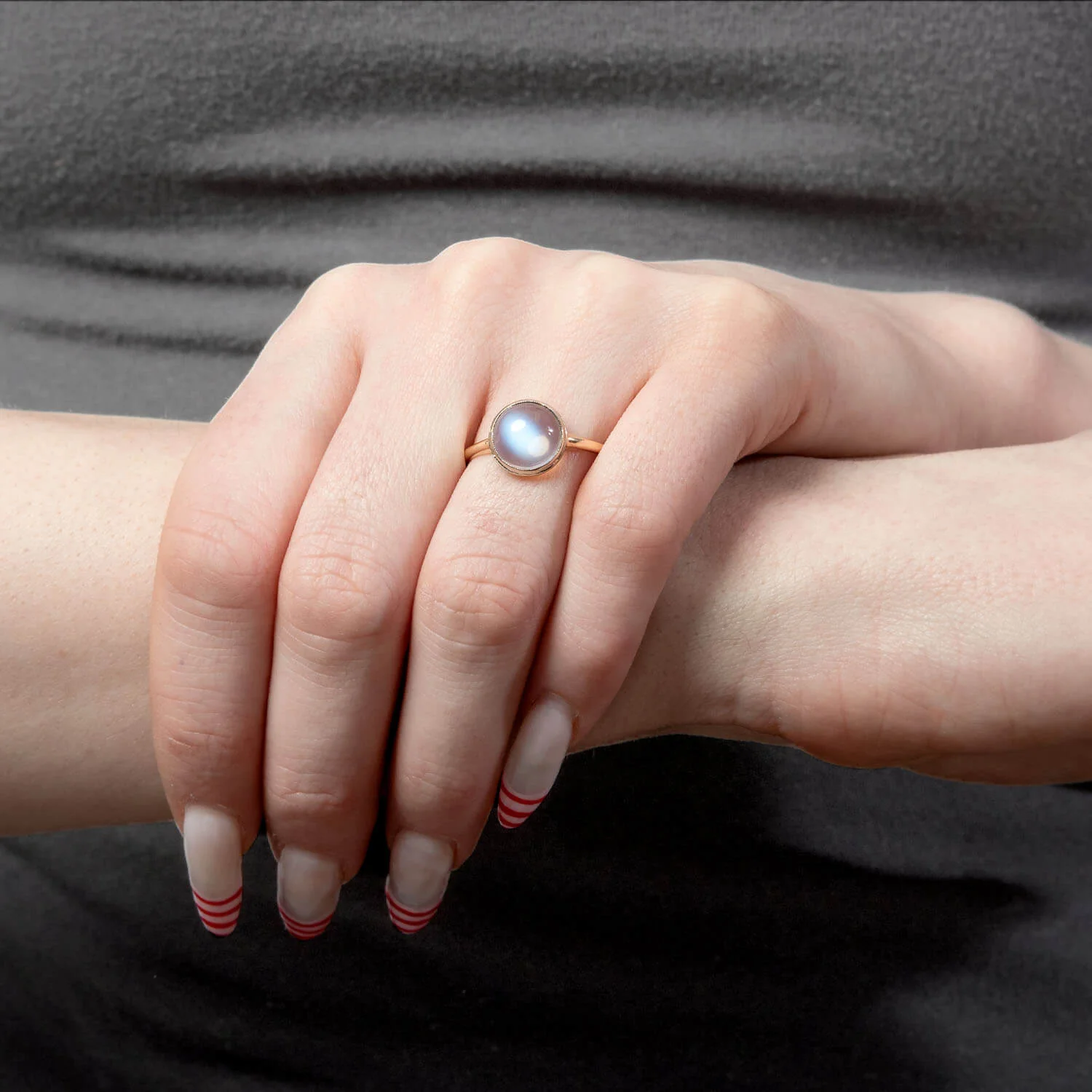 Edwardian 10k Moonstone Ring - Image 6