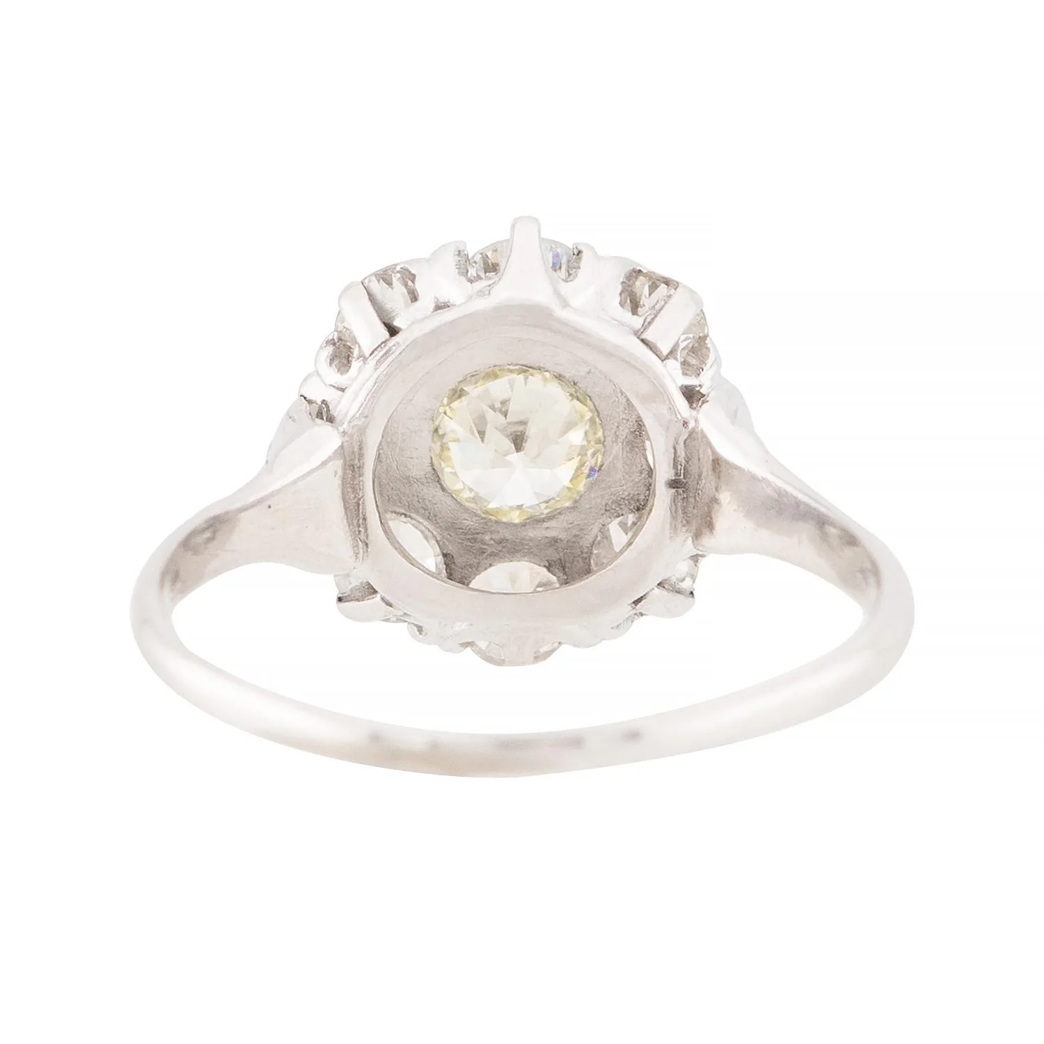 Edwardian 14k Diamond Cluster Ring - Image 5