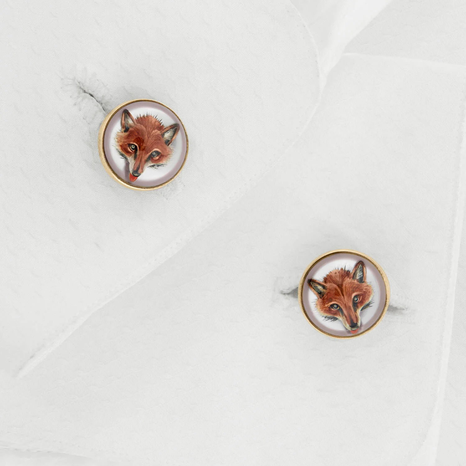 Edwardian 14k Essex Crystal Fox Cufflinks - Image 5
