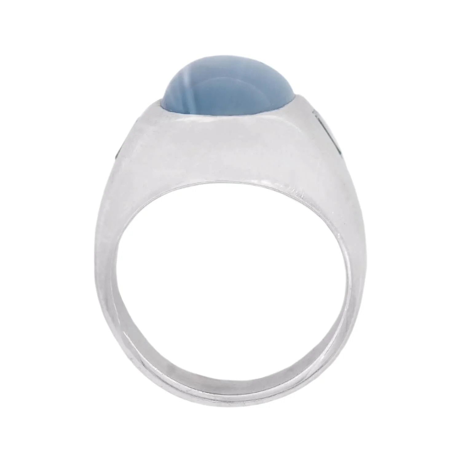 Edwardian 14k GIA Ceylon No Heat Sapphire and Diamond Flush Mount Ring 17.00ct - Image 4