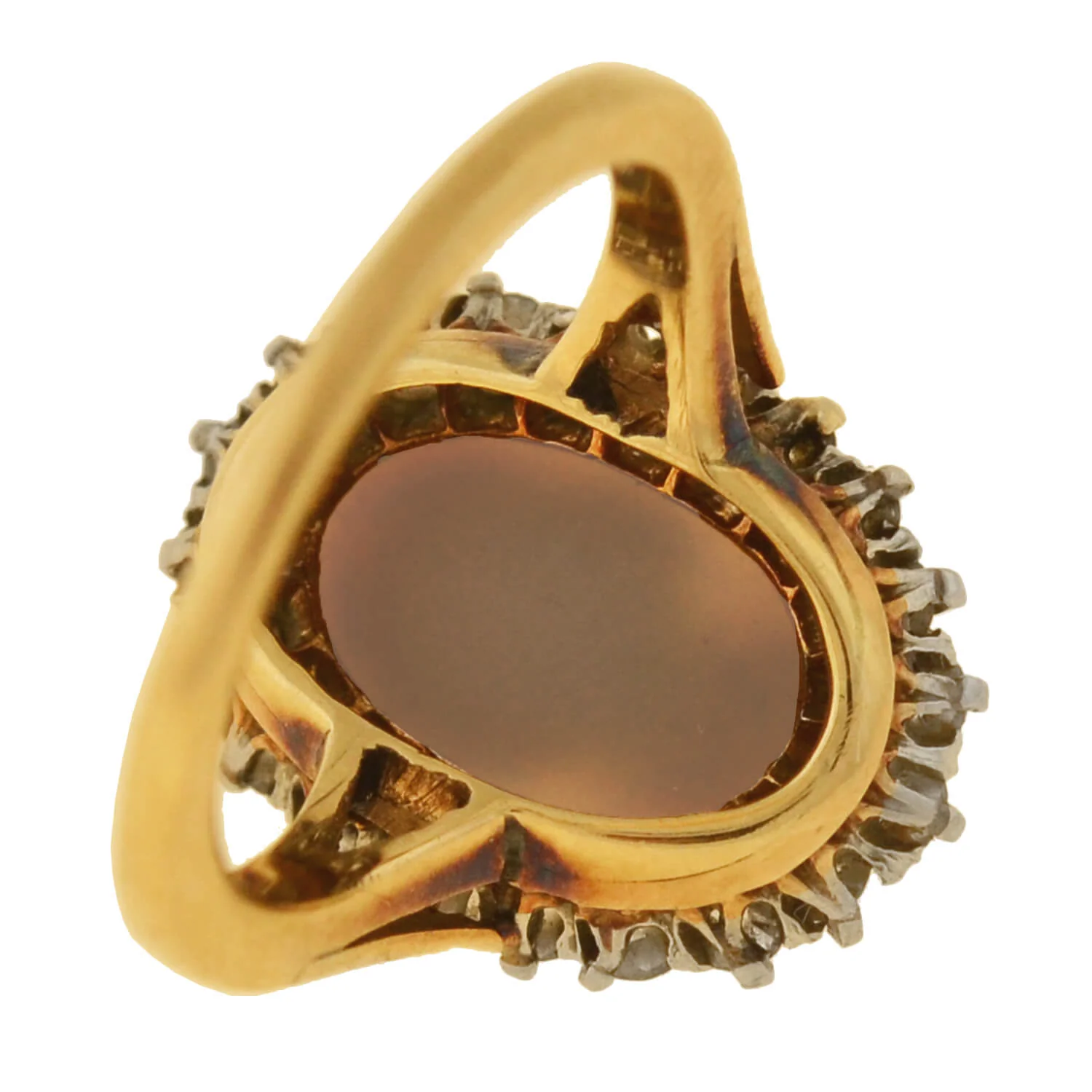 Edwardian 14kt/Platinum Blackamoor Cameo + Diamond Ring - Image 6