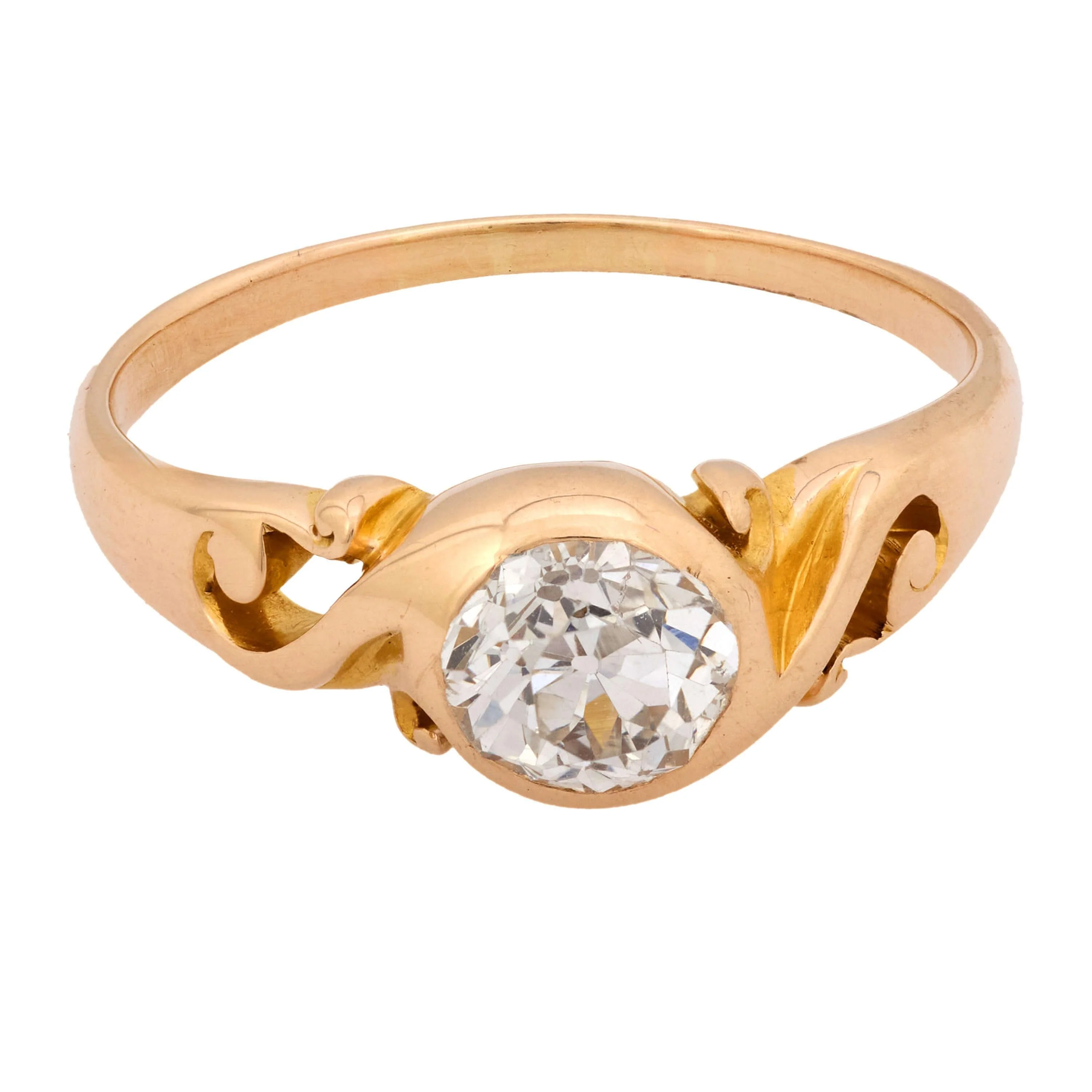Edwardian 18k Diamond Engagement Ring .90ct - Image 2