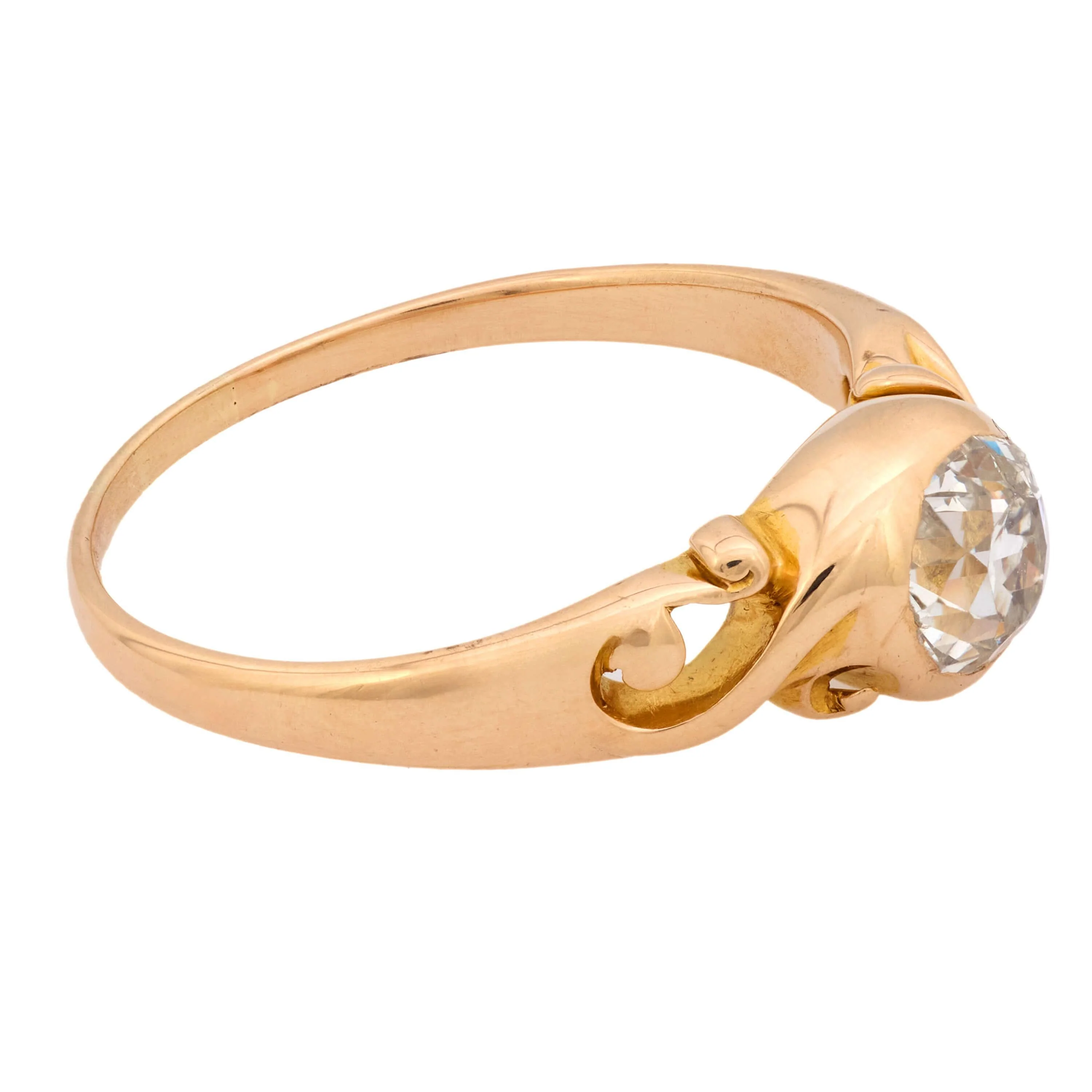 Edwardian 18k Diamond Engagement Ring .90ct - Image 3