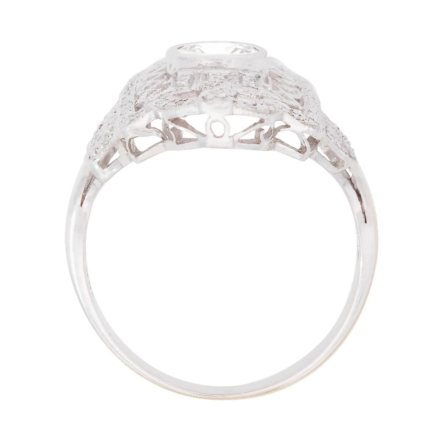 Edwardian 18k Diamond Navette Ring - Image 4