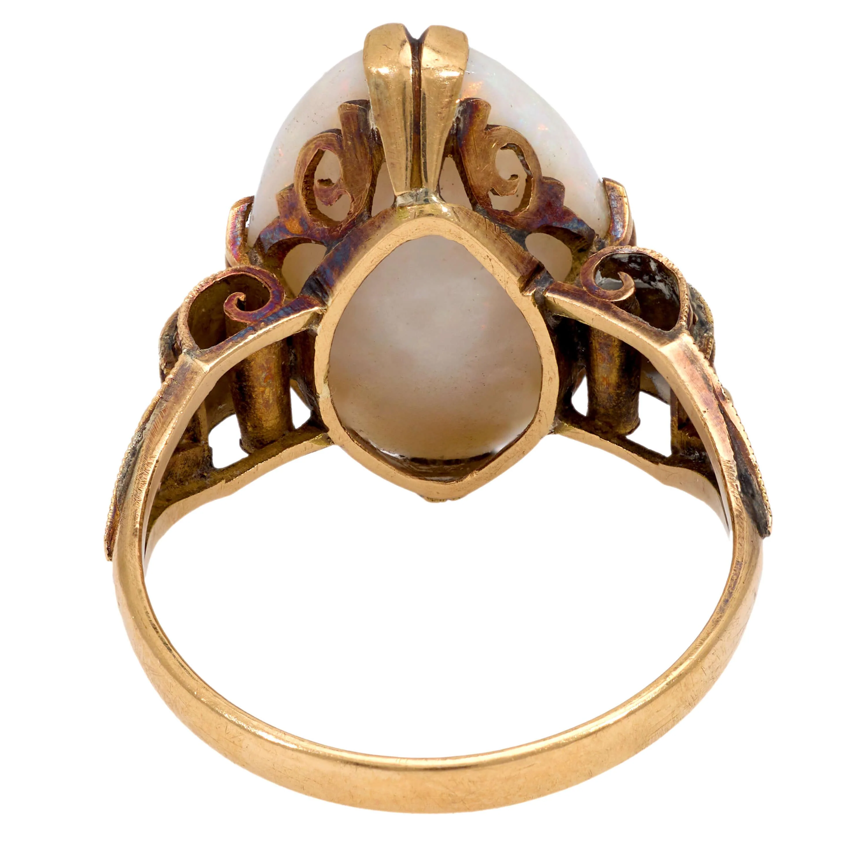 Art Nouveau 18k 10ctw+ Opal Ring - Image 5