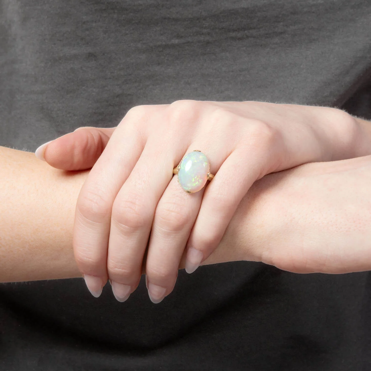 Edwardian 18k Opal Ring - Image 6