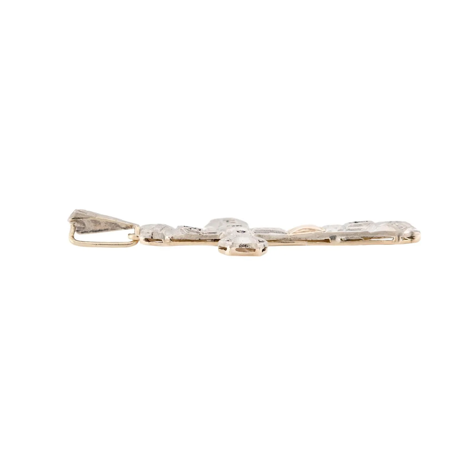 Edwardian 18k Platinum Sapphire Cross Pendant - Image 2